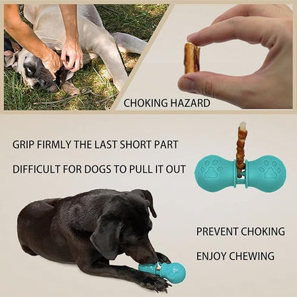 Bully Stick Holder for Dogs, Chew Holder, Prevent Choking Safety Device (Green, Large)