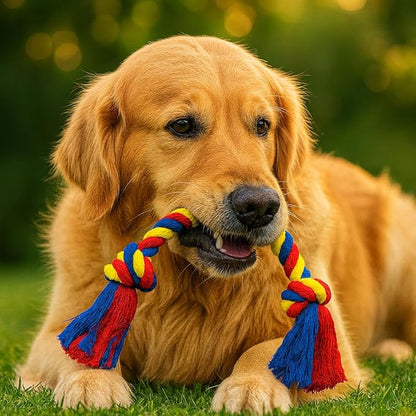 Dog Rope Toys Heavy Chew Toys for Medium & Large Breed Dogs – Durable Rope Toy, for Teething, Chewing, and Interactive Play (7 pcs Dog Toys Combo)