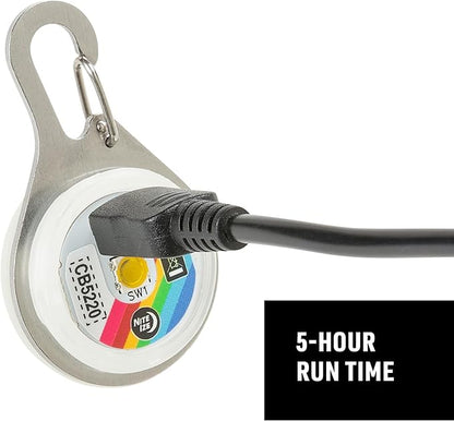 Nite Ize SpotLit Rechargeable Collar Light - Disc-O Tech - Clip-On Pet Accessory for Nighttime Visibility - Color-Changing LED - Stainless Steel Carabiner Clip - Weather-Resistant