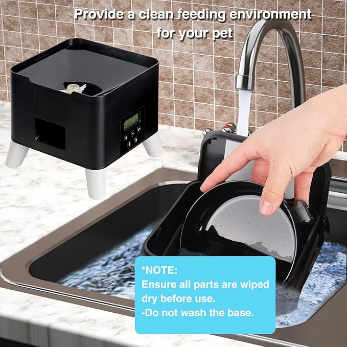 3L Automatic Cat Feeder with Heightened Pet Feeder Programmable Dog Feeder Suitable for Small and Medium Pet Feeders