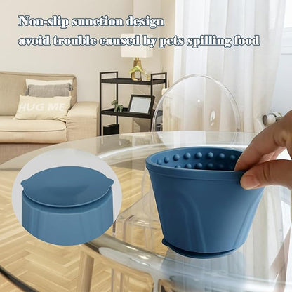 Dog Slow Feeder Lick Bowl, Non-Slip Slow Dog Eating Bowl, Long Lasting Silicone Anti-chocking Treat Dispenser, Easy to Clean & Durable Pet Dish (M)
