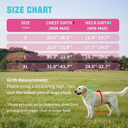AUROTH Dog Harness and Leash Set, Soft Padded Service Dog Vest with 5.25FT Dog Leash, No Choke, Easy On Pet Vest, Adjustable Reflective No Pull Dog Harness for Large Dogs, Easy Walking and Training