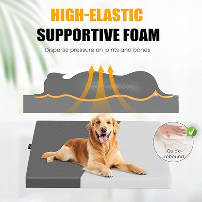 Car Dog Bed for Trunk, Non-Slip SUV Cargo Liner for Dogs, Travel Pet Mat Cushion with Supportive Foam, Removable Cover for Easy Cleaning, Suitable for SUV&Truck