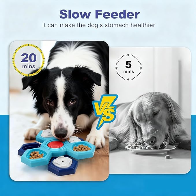 Dog Slow Feeder - Interactive Dog Food Puzzle Toy, Treat Maze Game for Dogs & Cats, Mental Stimulation & Boredom Relief, Adjustable Difficulty Pet Enrichment Toy (Three Layers)