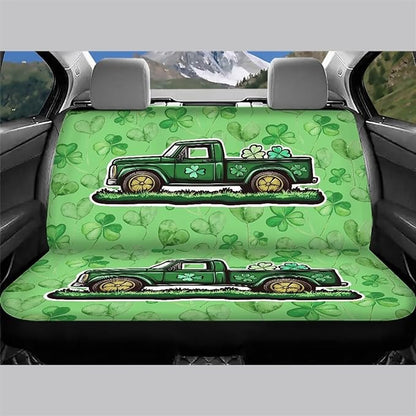AFPANQZ Car Saint Patrick Car Seat Cover Rear Seats Only High Stretchy Washable Bucket Seat Cushion Protector Backseats Covers for Girls Women, Fit Most Cars, Sedan, SUV, Van