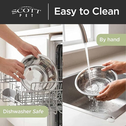 Scott Pet Bowl Stainless Steel 5 Quart,Silver (Pack of 2)