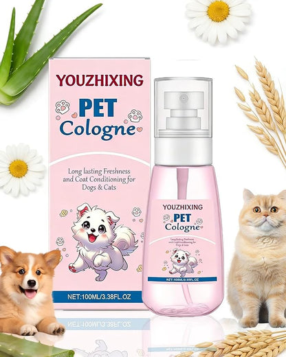 Dog Perfume & Pet Cologne - Long Lasting Baby Powder Scent | Alcohol-Free & Safe if Licked | Water-Based Deodorizer for Dogs & Cats | Fur-Conditioning, Non-Sticky