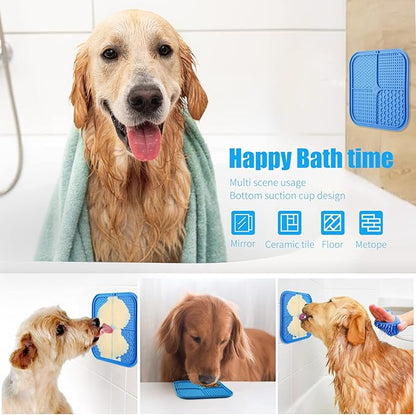Lick Mat for Dogs, Premium Lick Pad with Suction Cups for Dog Anxiety Relief, Slow Feeder Dog Bowls, Bathing, Grooming and Training