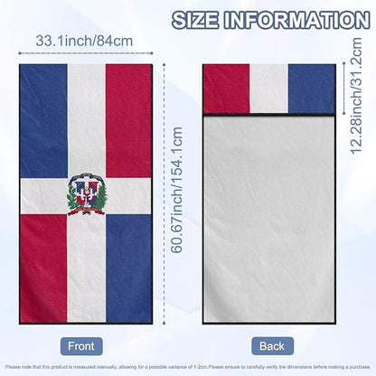SEANATIVE Breathable Car Seat Towel Cover Sweatproof Automotive Towel - Sweat Towels for Workout, Running & Outdoor Adventures, Flag of the Dominican Republic
