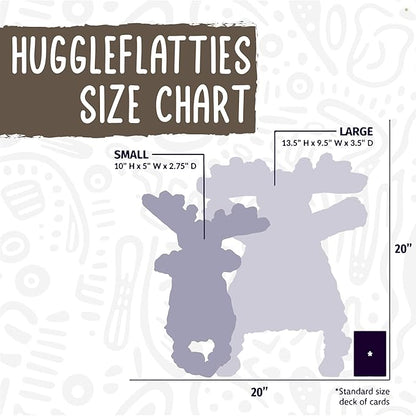 HuggleHounds Flatties - Dog Plush Toys to Keep Them Busy, Squeaky Crinkle Pet Toy for Small, Medium, & Large Dogs, Durable Stuffed Animal Toy, Bunny, Cow, & Pig - 3-Pack Barnyard HuggleFlatties, Small