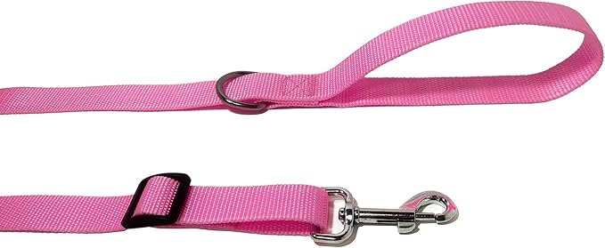TAIAN Adjustable Nylon Dog Leash, 6 Foot Long Dog Leashes for Medium Large Dogs Pink