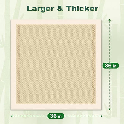MIZOK 100 Counts Pee Pads for Dogs 36"x36", Bamboo Dog Pads Extra Large Super Absorbent & Leak-Proof, 4-Corner Adhesive Tabs, Wee Wee Pads for Dogs Superior Odor Protection, Jumbo