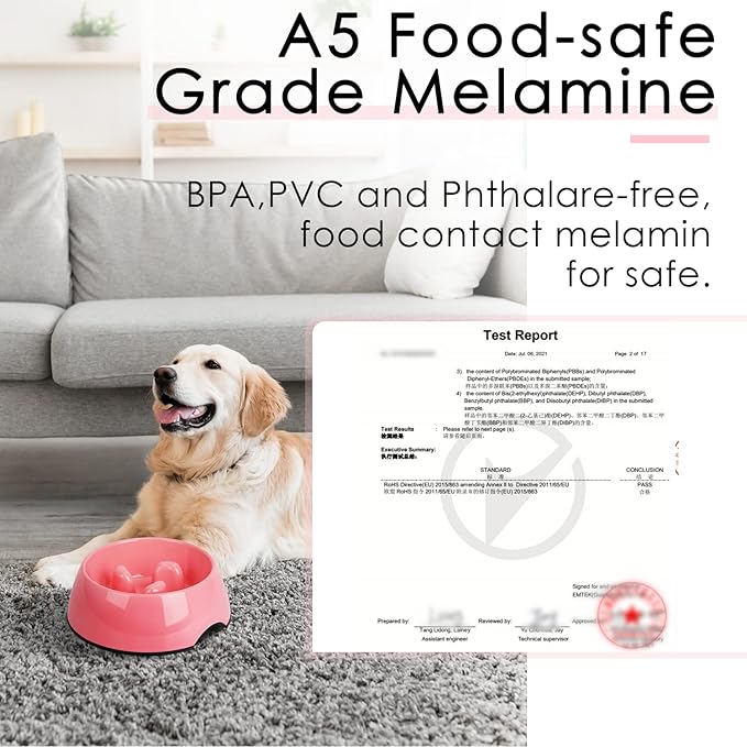 Super Design Slow Feeder Dog Bowl, 1.5 Cup, Nonslip, Heat-Resistant, Suitable for Medium to Large Dogs