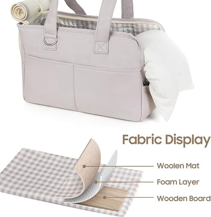 Dog Purse Carrier for Small Dogs & Puppies Up 12 Lbs, Soft Cotton Tote Pet Shoulder Bag with Pockets, Foldable & Washable Breathable Puppy Carrier for Yorkie, Chihuahua & Cats - Gray