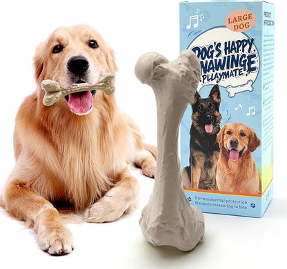 KIMOO Nylon Dog Chew Bone for Long Lasting, Durable Dog Chew Toys for Aggressive Chewers Dogs Treats Bones with Bacon Flavor for Large Dogs Over 33 Ibs, 1 Pack