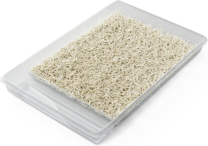 Reusable Litter Tray Compatible with Pet-Safe Scoop-Free Self-Cleaning Cat Litter Boxes - Easy to Clean Durable Litter Box Tray(2 Pieces Refills)
