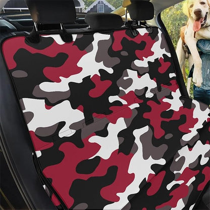 AFPANQZ Dog Car Seat Cover Camouflage Red Waterproof Pet Seat Cover for Back Seat Scratch Proof Nonslip Backing Hammock Heavy Duty Big Dog Seat Cover for Cars Back Seats Trucks and Suvs XL