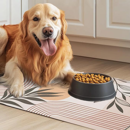 Dog Food Mat for Floors Waterproof Quick Dry Pet Placemat Cat Feeding Bowls Mats for Food and Water, Eco-Friendly Dog Accessories Diatomite Pets Supplies 12" X 20"