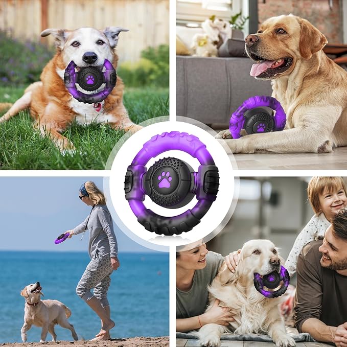 Tough Dog Toys for Aggressive Chewers, Indestructible Dog Toy for Large Dogs, Nylon Chew Toys for Medium Large Breed, Interactive Dog Toys to Keep Them Busy, Dog Birthday