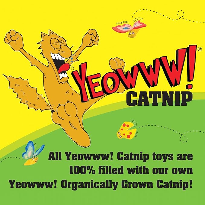 Yeowww!, Strawberries Catnip Cat Toy, 3 Count