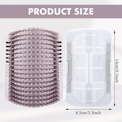 6 Pack Cat Corner Scratcher with Catnip 5.1'' Small Self Grooming Wall Corner Grooming Softer Massage Combs for Long and Short Fur Cats Dogs