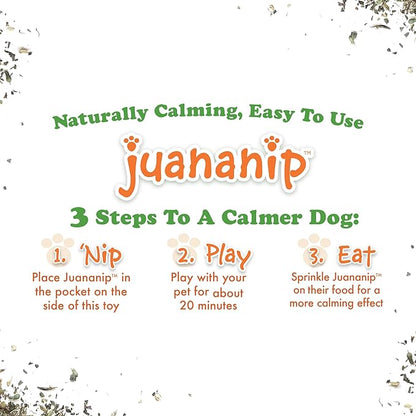 Doggijuana Tuffer Chewer Plush Dog Toy | Funny Dog Toy Plush with Juananip Catnip for Dogs | Calming Aid for Dogs | Interactive Squeaky Chew Toy for Play (Eggs & Bacon)