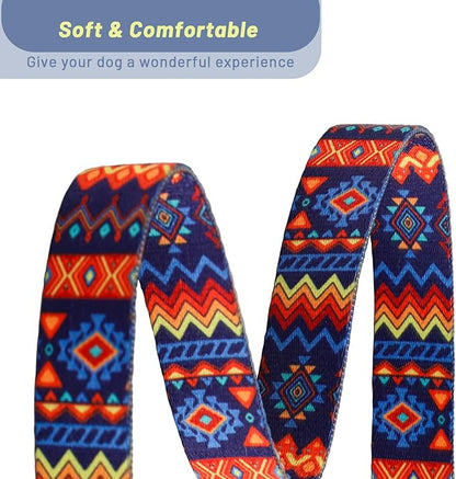 QQPETS Adjustable Soft Dog Collar: Print Flower Pink Multicolor Cute Patterns for XS Small Medium Large Pet Girl Boy Puppy Walking Running Training