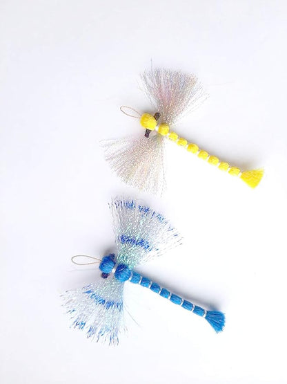 Cat Toy Teaser Wand - Dragonfly Teaser and Teaser Wand - Blue