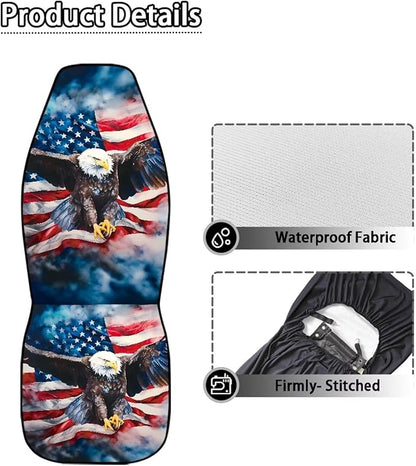Eagle Car Front Seat Covers Waterproof Breathable Front Seat Cover Auto Interior Accessories 2 Pcs Set Protection Interior Accessories Universal Fit Most Cars