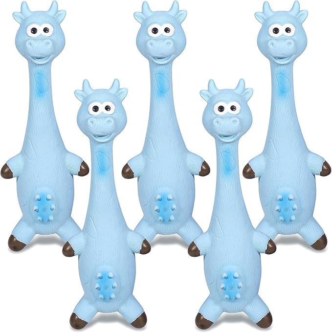 Dog Toys Squeaky, Funny Animal Interactive Latex Rubber Squeak Pet Toy Pack for Puppy Small Medium Breed Dogs
