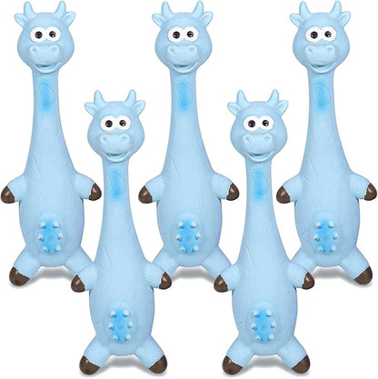 Dog Toys Squeaky, Funny Animal Interactive Latex Rubber Squeak Pet Toy Pack for Puppy Small Medium Breed Dogs