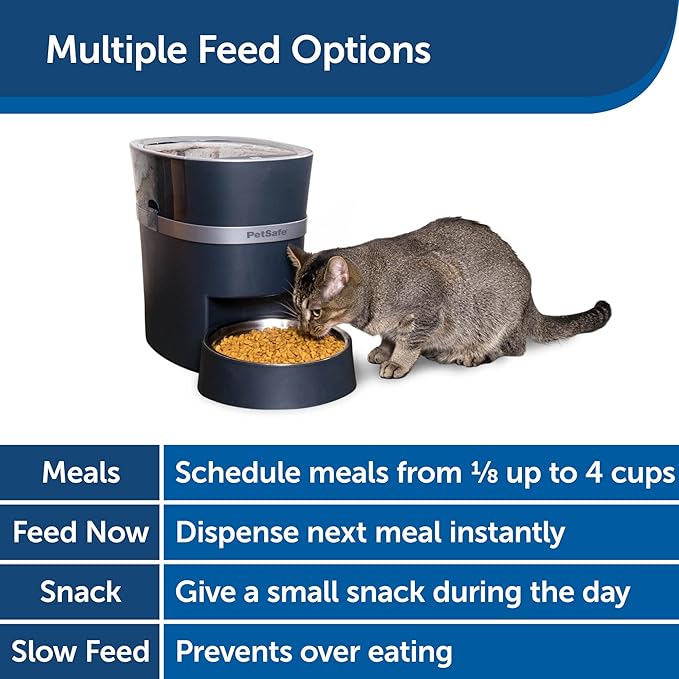 PetSafe Smart Feed Automatic Dog & Cat Feeder - Smartphone Control for Convenient Pet Care - Wi-Fi Enabled Smart Pet Feeder - Programmable Food Feeder - Large Capacity - Dishwasher Safe