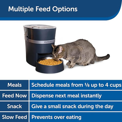 PetSafe Smart Feed Automatic Dog & Cat Feeder - Smartphone Control for Convenient Pet Care - Wi-Fi Enabled Smart Pet Feeder - Programmable Food Feeder - Large Capacity - Dishwasher Safe