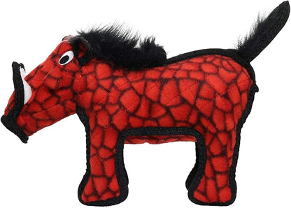 TUFFY - World's Tuffest Soft Dog Toy - Desert - Multiple Layers. Made Durable, Strong & Tough. Interactive Play (Tug, Toss & Fetch). Machine Washable & Floats (Red Warthog, Large 2 Pack)