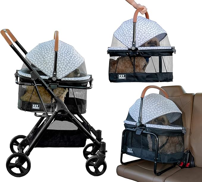 Pet Gear, A Vermont Family Owned Company Since 1936, 3-in-1 Travel System, View 360 Stroller Converts to Carrier and Booster Seat with Easy Click N Go Technology, for Small Dogs & Cats, 4 Colors