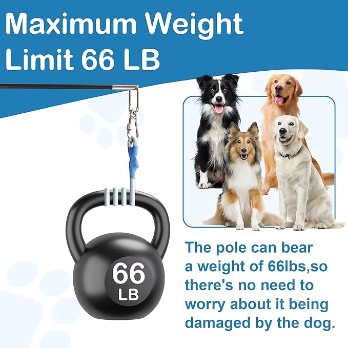 Flirt Pole for Dogs Interactive Dog Pole Toy for Large Medium Small Dogs, Chase Dog Flirt Pole for Tug of War