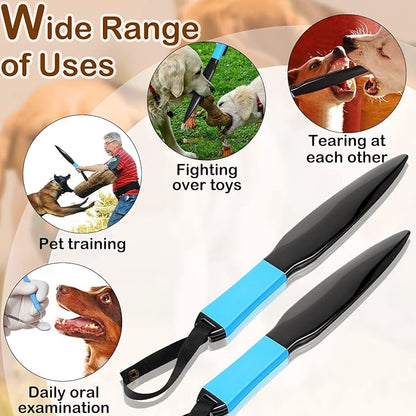 BBTO 2 Pcs Dog Break Stick Bite Sticks Doggy Fight Stopper Break Sticks Dog Fight Training Pet Stick Chew Toys for German Shepherd Strong Small Medium Large Dogs, Blue