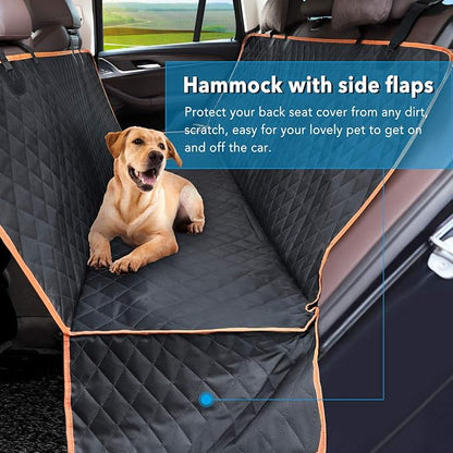 Dog Car Seat Cover Waterproof Non-Slip Hammock Back Seat Cover Heavy Duty Pet Seat Covers for Cars Trucks and SUVs
