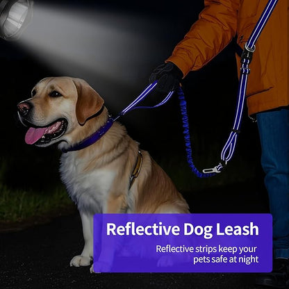 Kazazoo Hands-Free Dog Leash with 5.5-8.5FT Adjustable Length - Heavy Duty No Pull Bungee Design, Reflective Safety for Walking, Jogging & Training | Suitable for Medium to Large Dogs,M Size