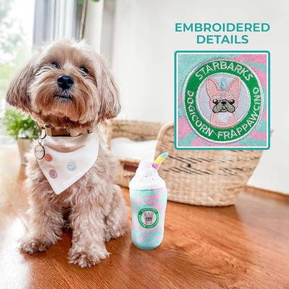 Haute Diggity Dog Starbarks Dogicorn Frapawccino, Plush Designer Dog Toys with Interactive Squeaker, Stimulating Pet Enrichment, Machine-Washable & Safe Materials for All Breeds, One Size
