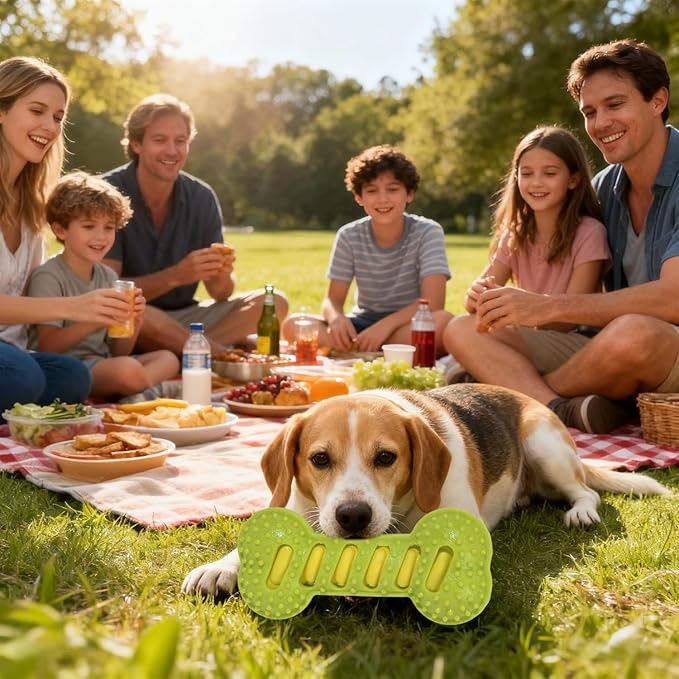 Interactive Dog Chew Sound Toy, Made of TPR Material, is bite-Resistant and Durable. It can be Used for Dog Teeth Cleaning and Training, and is an Ideal Toy for Dogs.（Green）