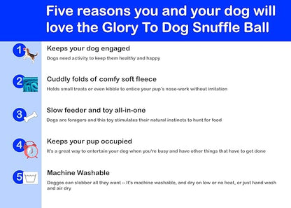 Glory To Dog Puppy and Small Breed Snuffle Interactive Foraging Dog Puzzle Ball Toy Camouflage
