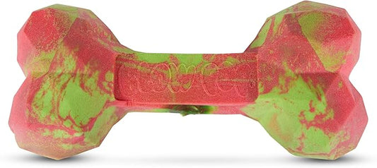 Blow Pop Ombre Geo Bone – Durable Dog Chew Toy for Aggressive Chewers – Textured TPR with Vanilla Scent