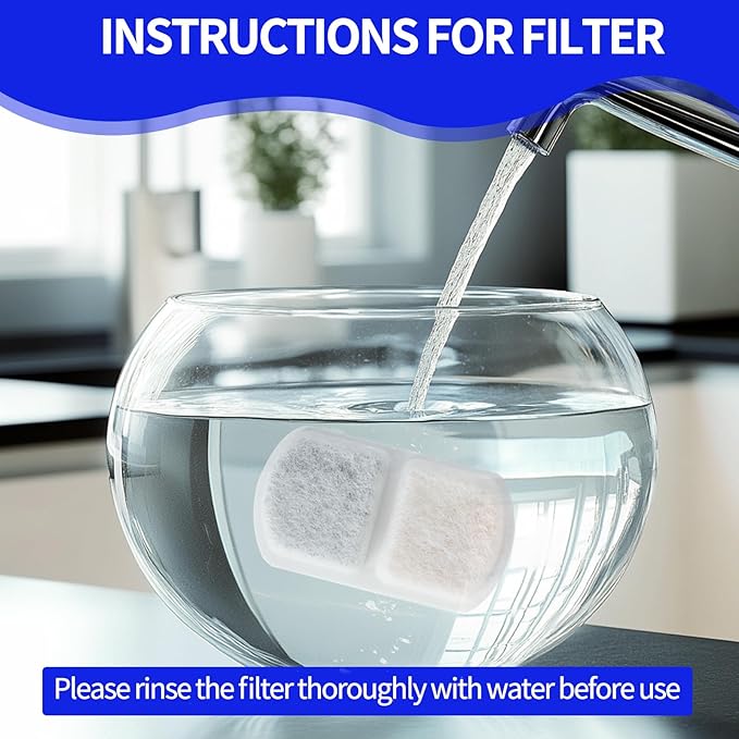 Dog Water Fountain for Large Pets,11L/3G Stainless Steel Fountain Triple Filtration, Great for Large Dogs Cats and Multi-Pet Home (12Set Filters for 11L Automatic Circulating Dog Fountain)