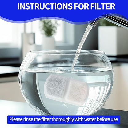 Dog Water Fountain for Large Pets,11L/3G Stainless Steel Fountain Triple Filtration, Great for Large Dogs Cats and Multi-Pet Home (12Set Filters for 11L Automatic Circulating Dog Fountain)