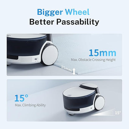 Enabot EBO ROLA PetPal FamilyBot Pet Camera Robot with Treat Dispenser: 2.5K Mobile Dog Camera Robot Battery-Powered with Phone App, 2-Way Talk, Night Vision, Interchangeable Modular Design