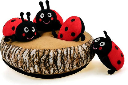 Hide and Seek Dog Toys, 2-in-1 Interactive Squeaky Toys with Detachable Non-Slip Base, Treat Dispensing & Flying Disc Fetch, Enrichment Toys for Small Medium Large Dogs