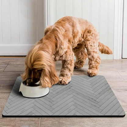 Dog Food Mats for Floors Absorbent, Pet Cat Food Mat - Quick Dry Dog Bowl Mats for Food and Water