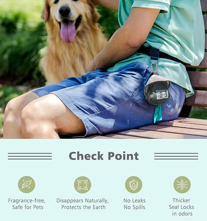AYOTEE 100% Compostable Dog Poop Bags with Dispenser, 280 Count, Plastic-free, BPI Certified Biodegradable Poop Bags for Dogs & Cats, Easy to Open, 20 Microns Extra Thick & Leakproof Dog Waste Bags