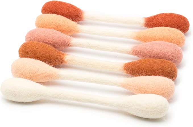 Glaciart One Swabs Cat Toys with Catnip - 6 Pk | Durable for Chew, Cute Cat Toys Interactive Kitty for Boredom, Exercise, & Play | Filled w/Organic Catnip for Anxiety & as Digestive Aid | Gift Idea